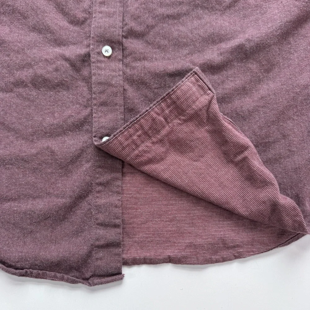 BANANA REPUBLIC Luxe Flannel Slim Fit Shirt Mens Large Red